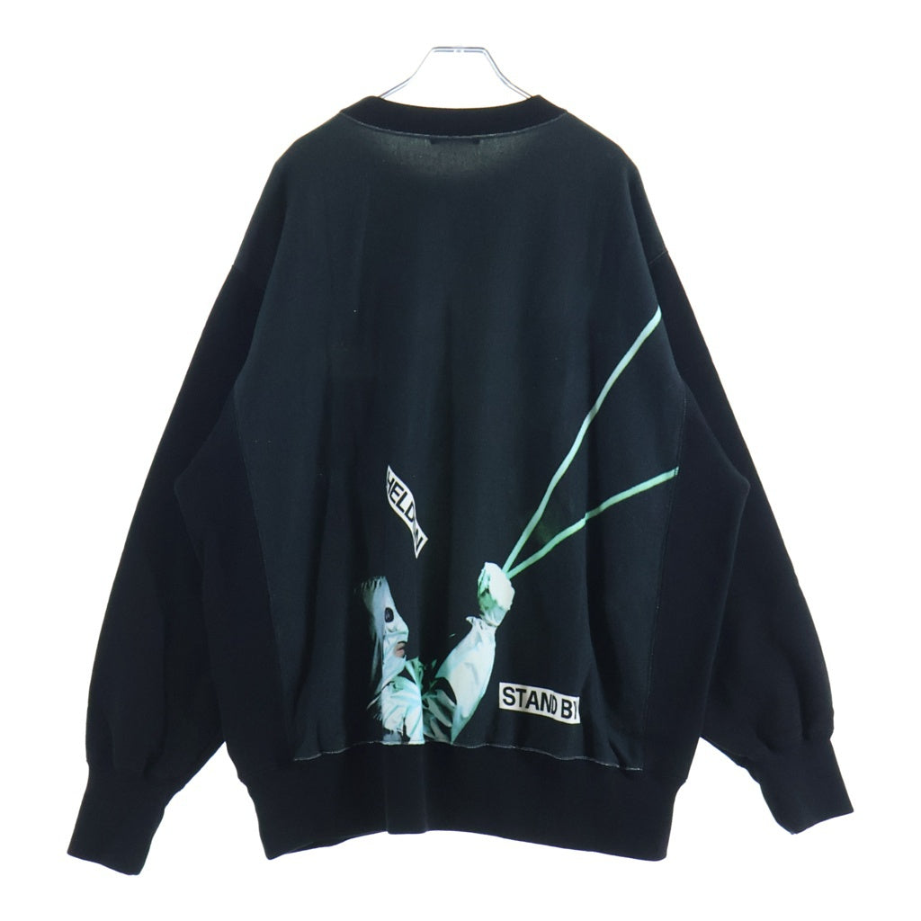 UNDERCOVER(アンダーカバー) 25AW HELDON SWEAT グラフィッククルーネックスウェット トレーナー ブラック