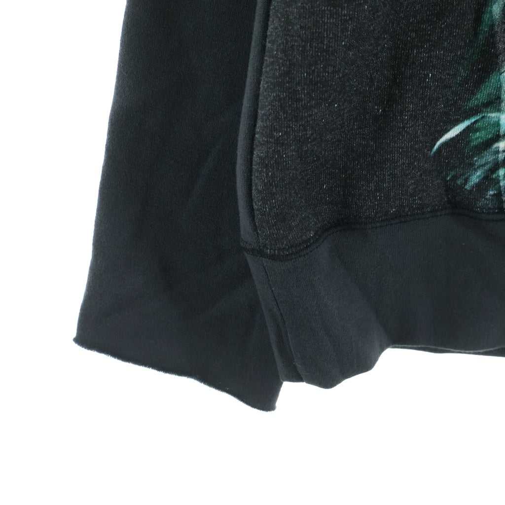 UNDERCOVER(アンダーカバー) 25AW 前身総柄 T/Cパイル裏毛 タチキリカサネハギフーディー プルオーバーパーカー ブラック