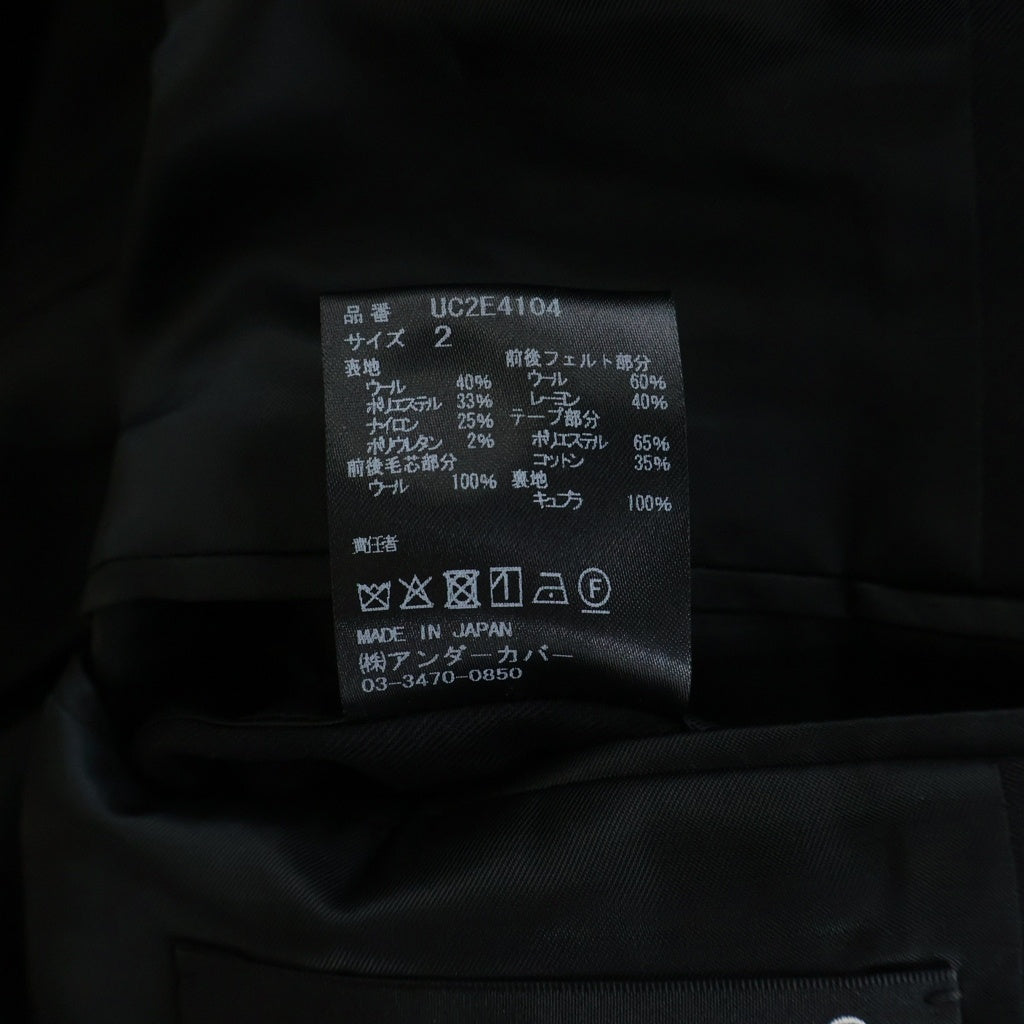 UNDERCOVER(アンダーカバー) 25AW コーデュラW Ny毛芯表出ジャケット テーラードジャケット ブラック