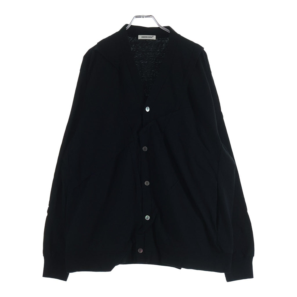UNDERCOVER(アンダーカバー) 25AW Plain Stitch Random Dirts Cardigan カーディガン ニット ブラック