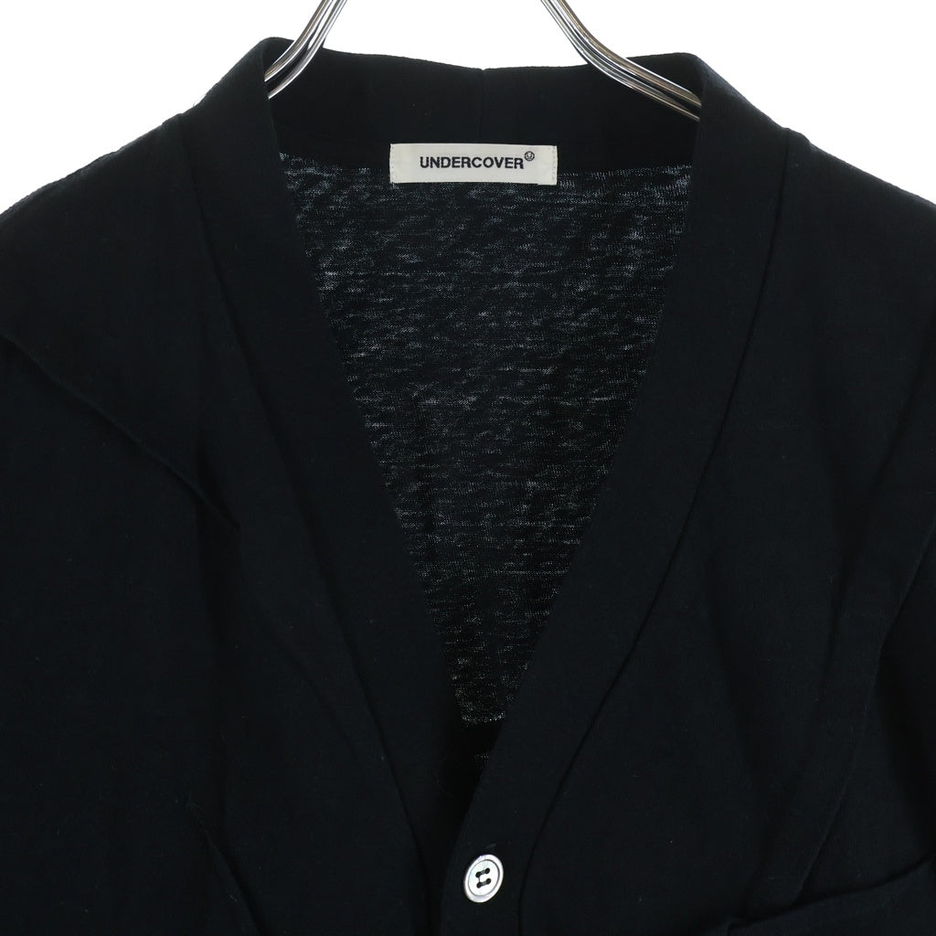 UNDERCOVER(アンダーカバー) 25AW Plain Stitch Random Dirts Cardigan カーディガン ニット ブラック