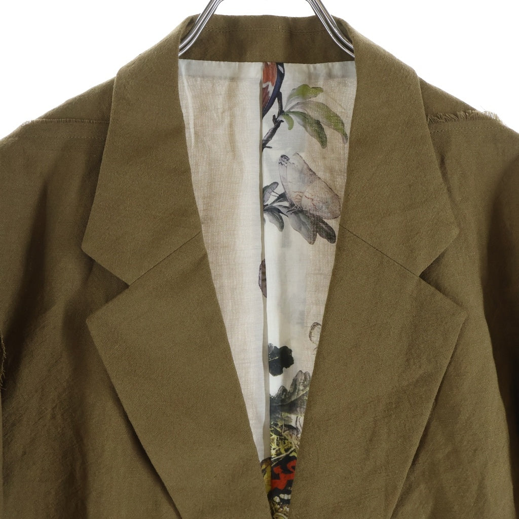 UNDERCOVER(アンダーカバー) 25AW Blazer Jacket リネン混ウールテーラードジャケット ブラウン