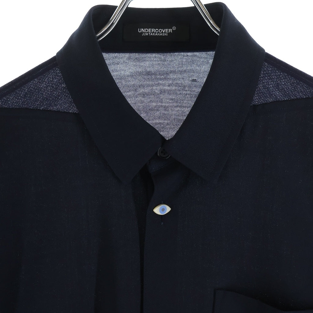 UNDERCOVER(アンダーカバー) 25AW ウールマルチポケット長袖シャツ ネイビー