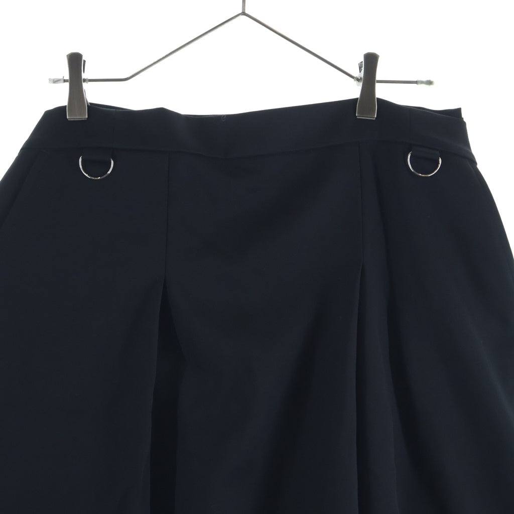 UNDERCOVER(アンダーカバー) 25AW ウールギャザースカート マルカン付きプリーツスカート ブラック レディース