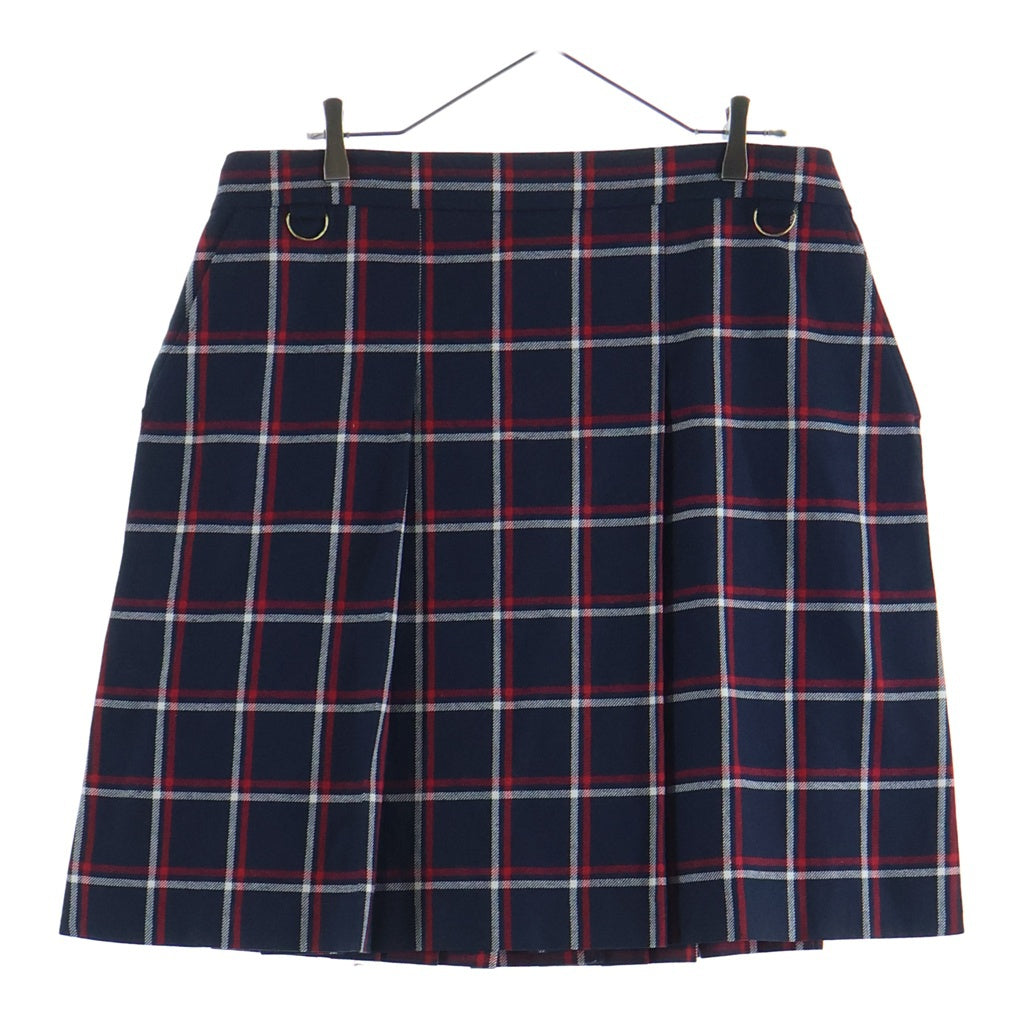 UNDERCOVER(アンダーカバー) 25AW プリーツチェックスカート ネイビー/レッド レディース