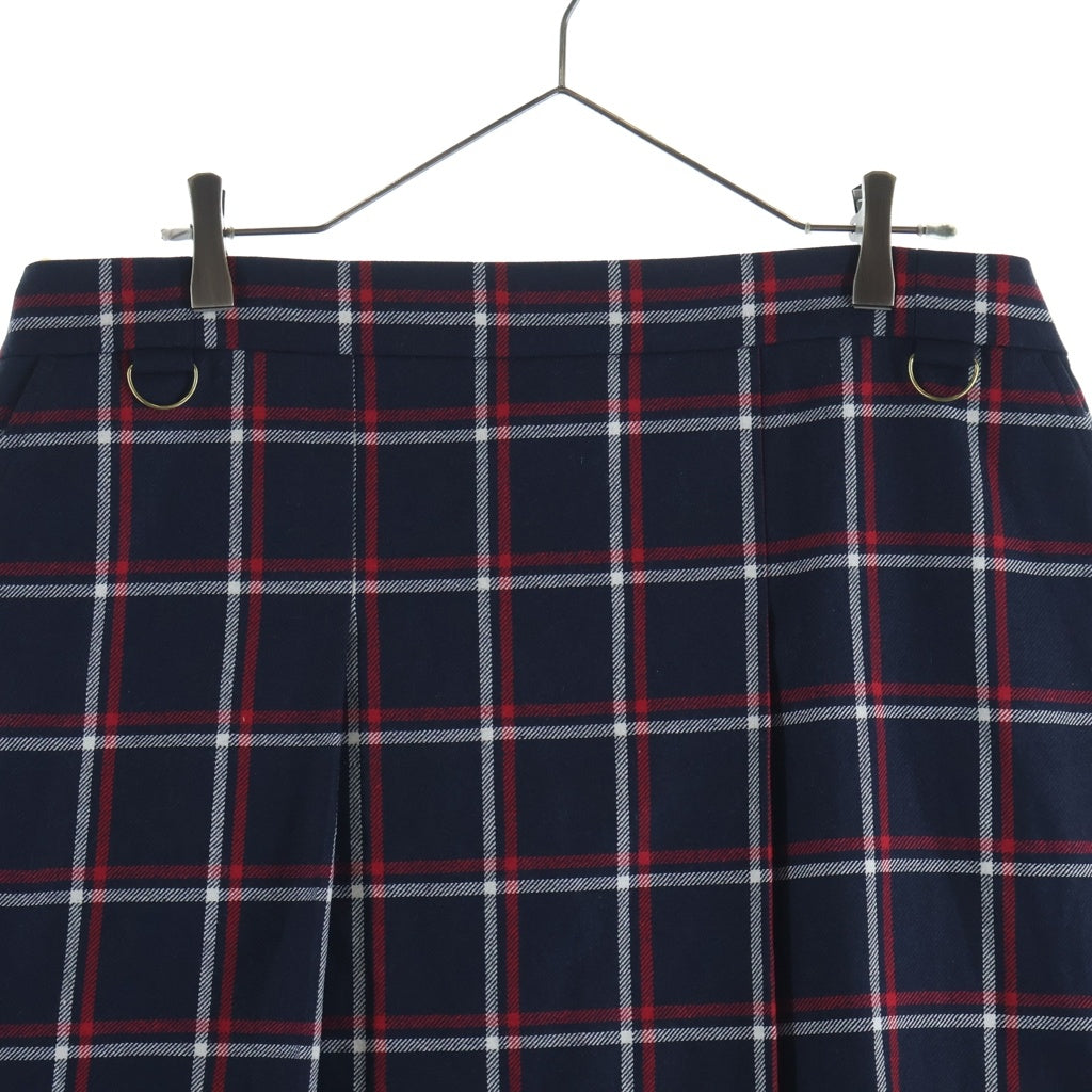 UNDERCOVER(アンダーカバー) 25AW プリーツチェックスカート ネイビー/レッド レディース