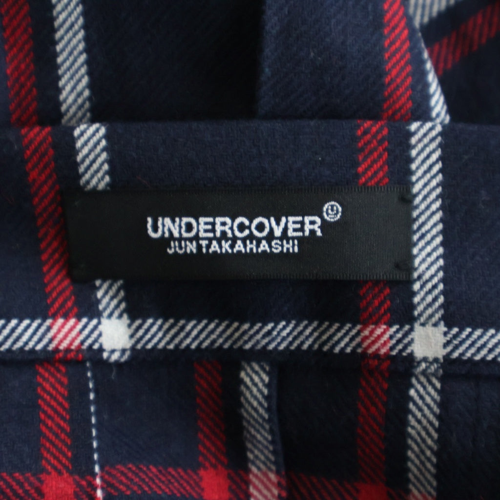 UNDERCOVER(アンダーカバー) 25AW プリーツチェックスカート ネイビー/レッド レディース