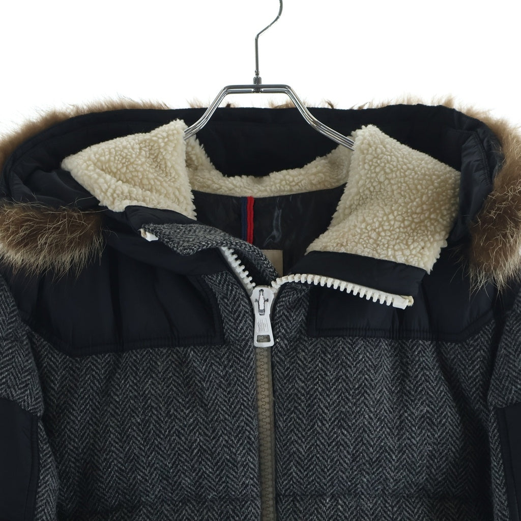 MONCLER(モンクレール) ROBERT ラクーンファー ダウンジャケット ブラック