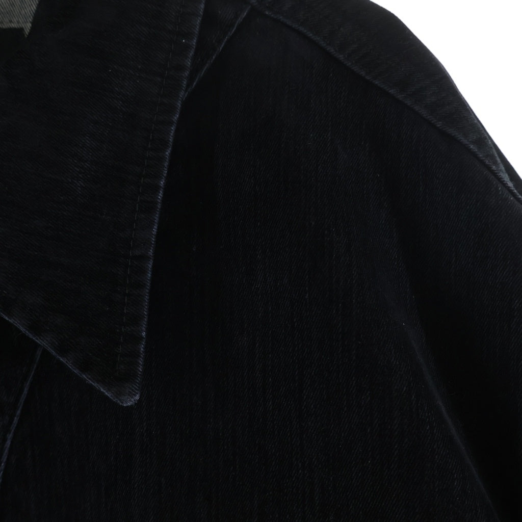 FENDI(フェンディ) ズッカ柄 FFモチーフ デニムジャケット ブラック FW0428 AE1Y