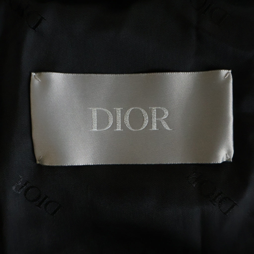 DIOR(ディオール) 19AW オブリーク総柄 ナイロン ジップアップジャケット MA1ブルゾン ブラック 933C410C4462