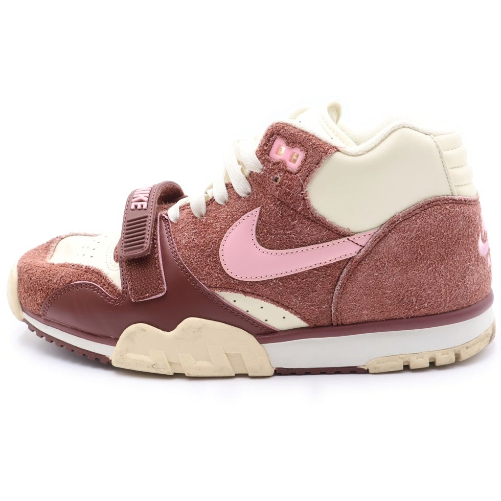 NIKE(ナイキ) AIR TRAINER 1 DARK PONY/MED SOFT PINK-COCONUT MILK ハイカットスニーカー シューズ ホワイト/ピンク