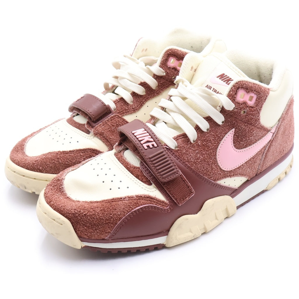 NIKE(ナイキ) AIR TRAINER 1 DARK PONY/MED SOFT PINK-COCONUT MILK ハイカットスニーカー シューズ ホワイト/ピンク