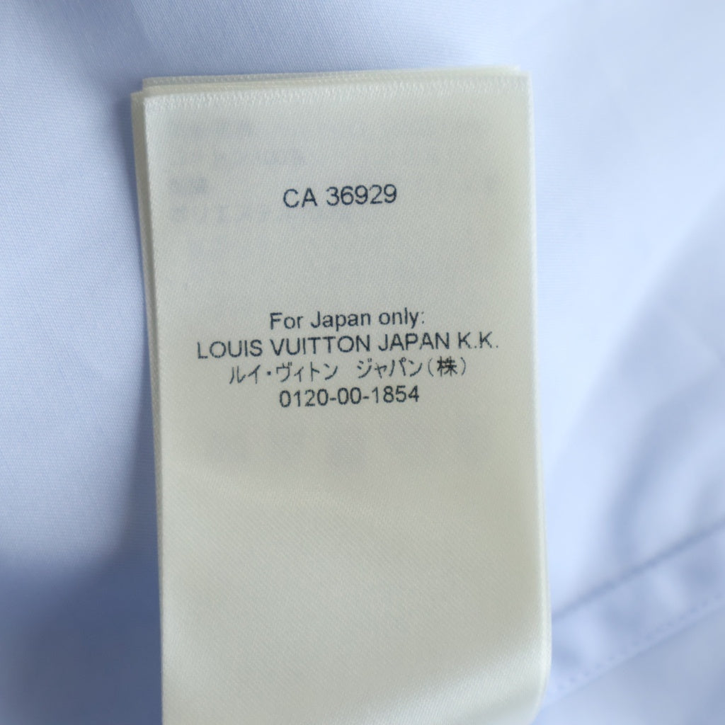 LOUIS VUITTON(ルイヴィトン) フロントロゴ刺繍 長袖シャツ ブルー RM251MM MRF HSS14W