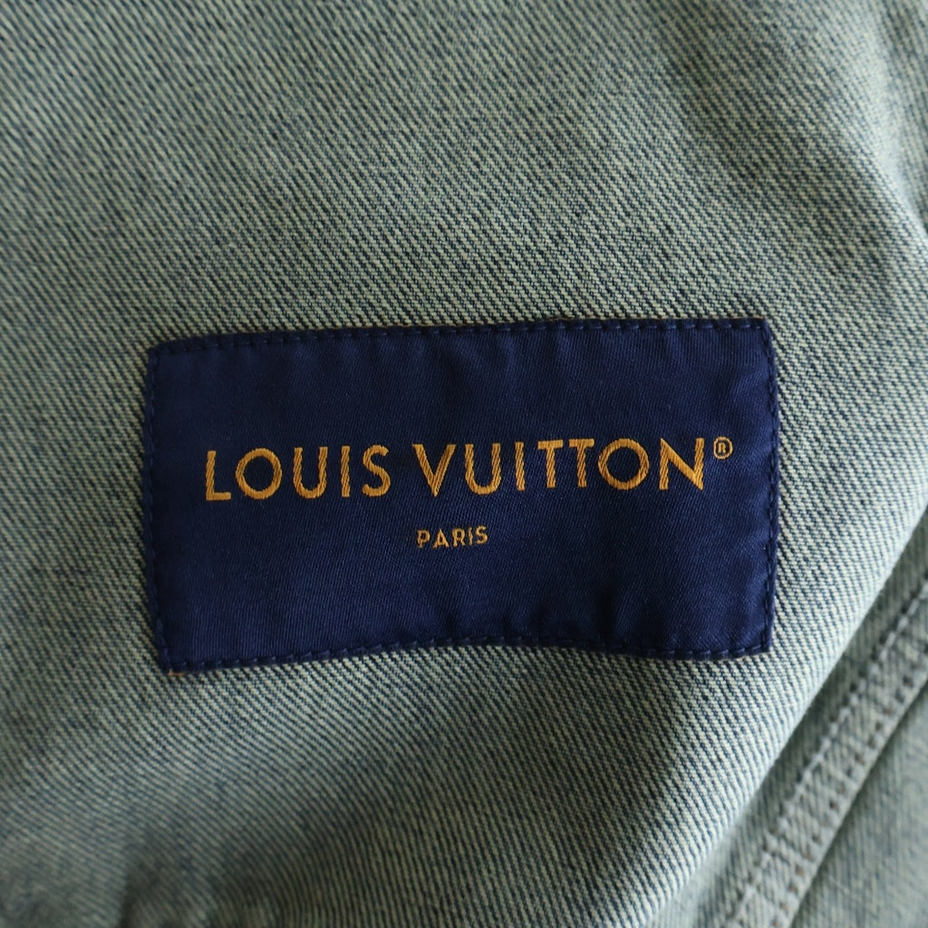 LOUIS VUITTON(ルイヴィトン) 23AW モノグラム デニム ジップアップ ワークウェア デニムジャケット デニムジャケット アウター RM232Q Y38 HPA46W インディゴ