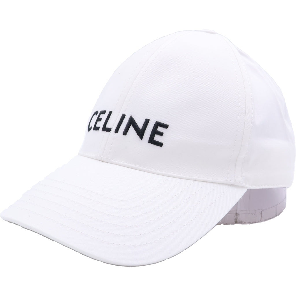 CELINE(セリーヌ) コットンギャバジン ベースボールキャップ ホワイト 2AUS9969.01BC