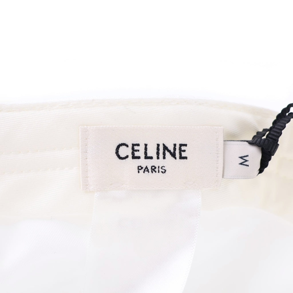 CELINE(セリーヌ) コットンギャバジン ベースボールキャップ ホワイト 2AUS9969.01BC