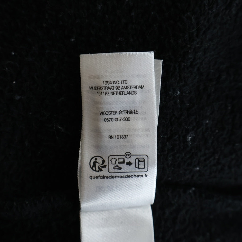 SUPREME(シュプリーム) 25SS Paneled Hooded Sweatshirt エンブロイダリー刺繍 プルオーバースウェットパーカー ブラック/ホワイト