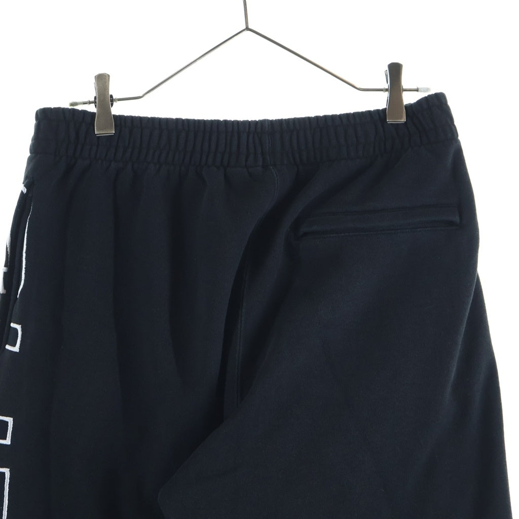 SUPREME(シュプリーム) 25SS Paneled Sweatpants エンブロイダリー刺繍 スウェットパンツ ブラック/ホワイト