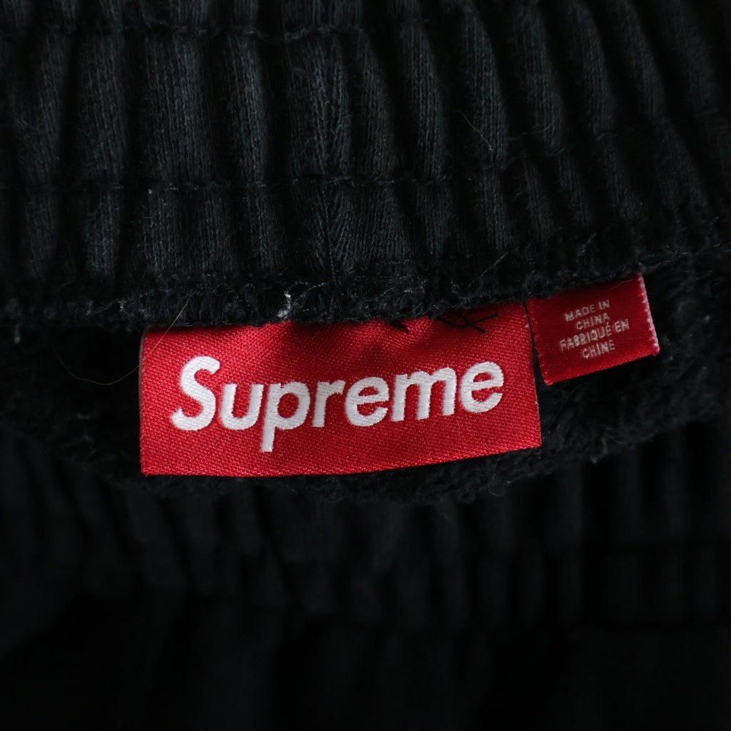 SUPREME(シュプリーム) 25SS Paneled Sweatpants エンブロイダリー刺繍 スウェットパンツ ブラック/ホワイト