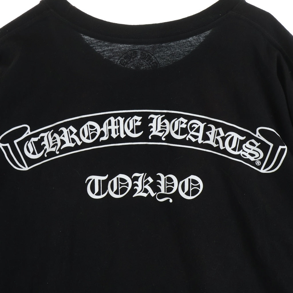 CHROME HEARTS(クロムハーツ) TOKYO SCROLL SS T-SHIRT 東京限定 バックスクロールラベル クルーネック半袖カットソーTシャツ ブラック