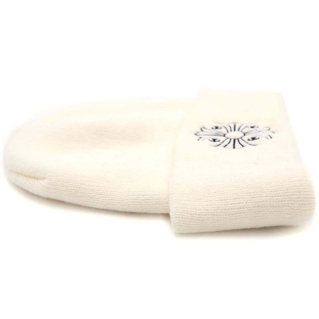 CHROME HEARTS(クロムハーツ) CH PLUS BEANIE CHプラス刺繍 アクリルニットキャップ ホワイト