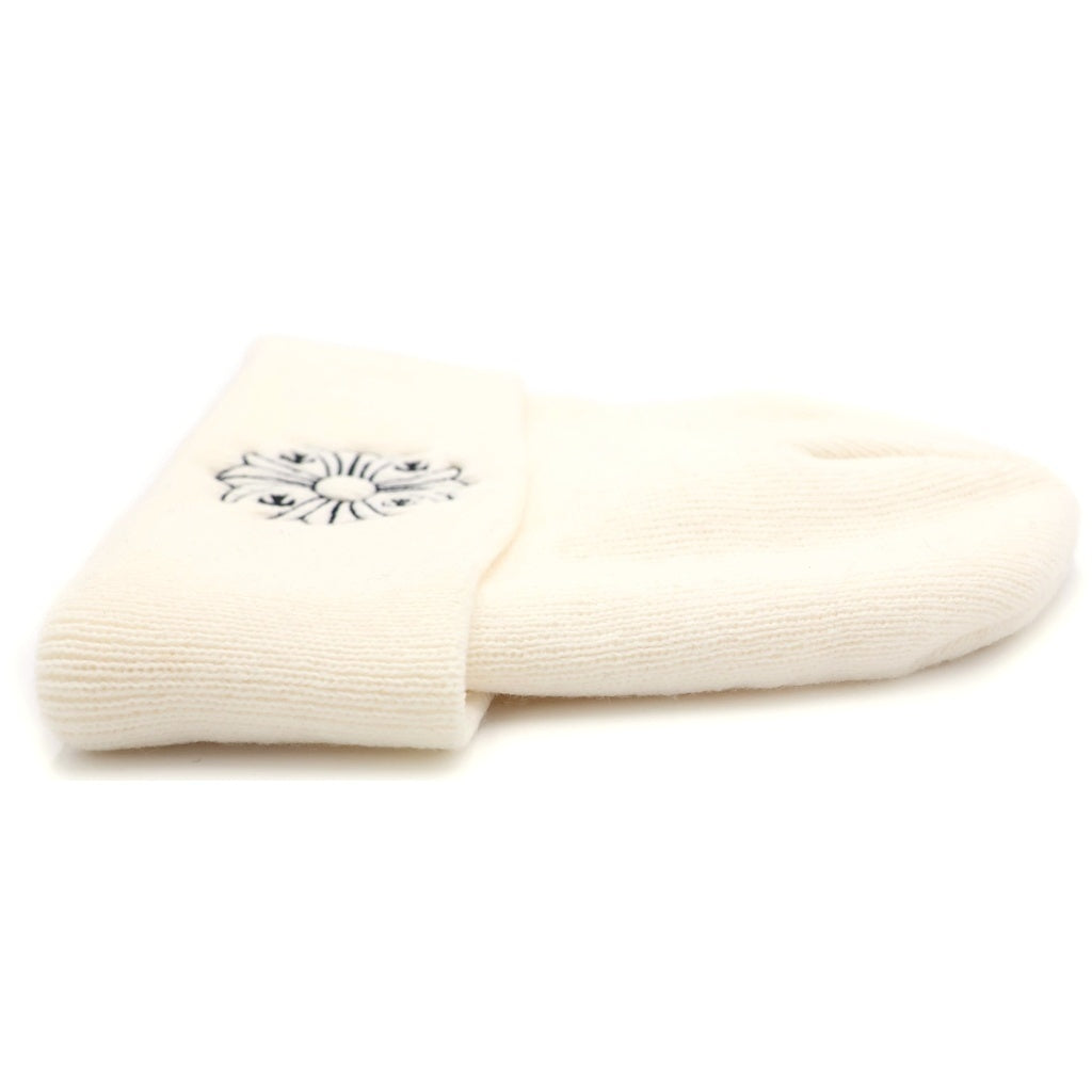 CHROME HEARTS(クロムハーツ) CH PLUS BEANIE CHプラス刺繍 アクリルニットキャップ ホワイト
