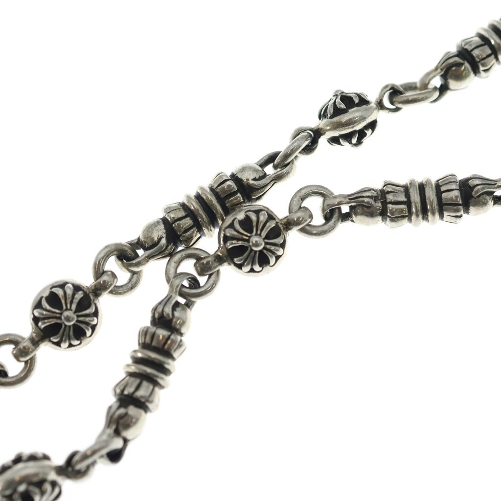 CHROME HEARTS(クロムハーツ) BARREL LONG-T/2クリップロングバレルリンク クロスボール ウォレットチェーン シルバー