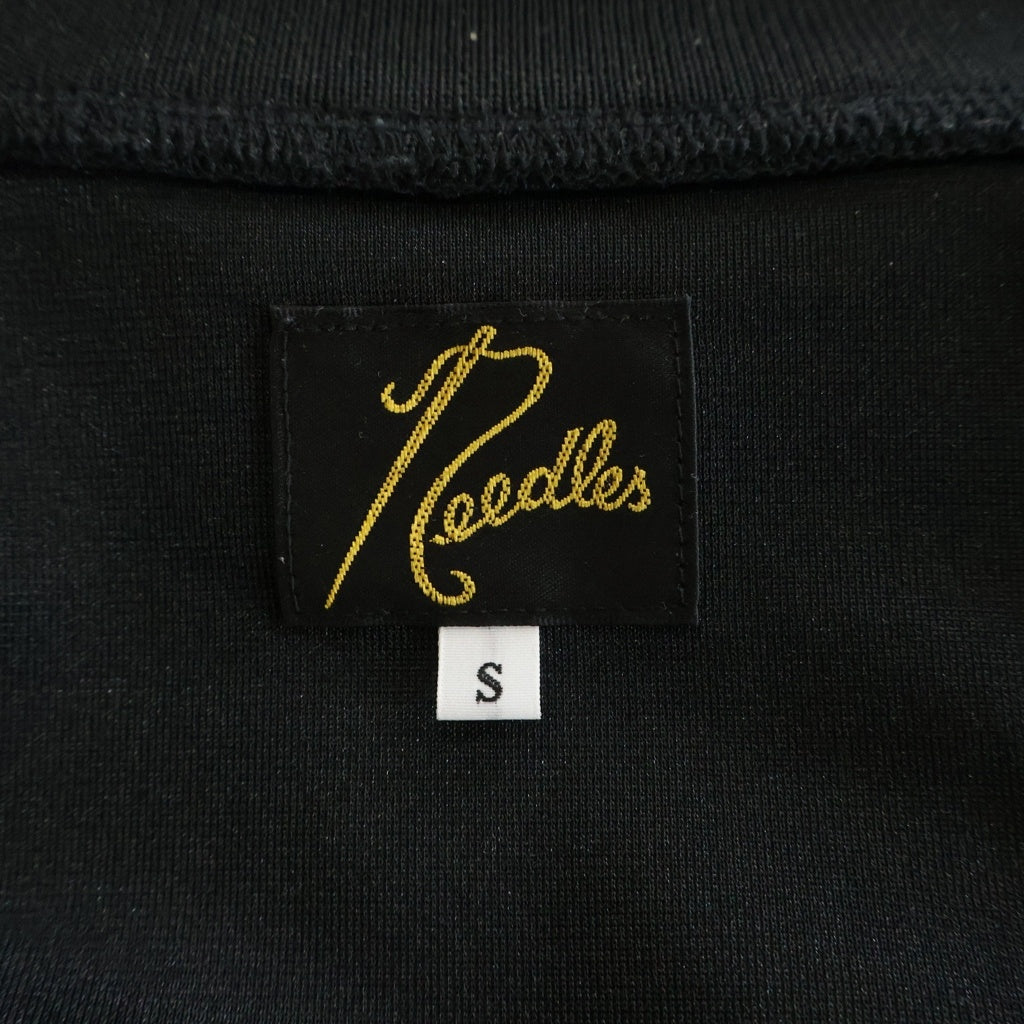 Needles(ニードルス) 26SS TRICOT SATEEN TRACK JACKET フロントロゴ刺繍 サテントラックジャケット ブラック/オレンジ SX217