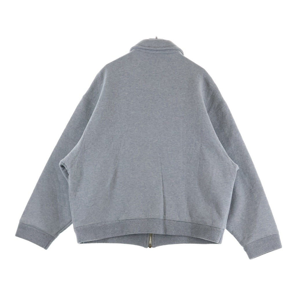 miumiu(ミュウミュウ) 24AW FRONT LOGO HEAVY SWEAT SHIRT BLOUSON JACKET フロントロゴ ジップアップ スウェットシャツグレー ML1060 S000 15EG