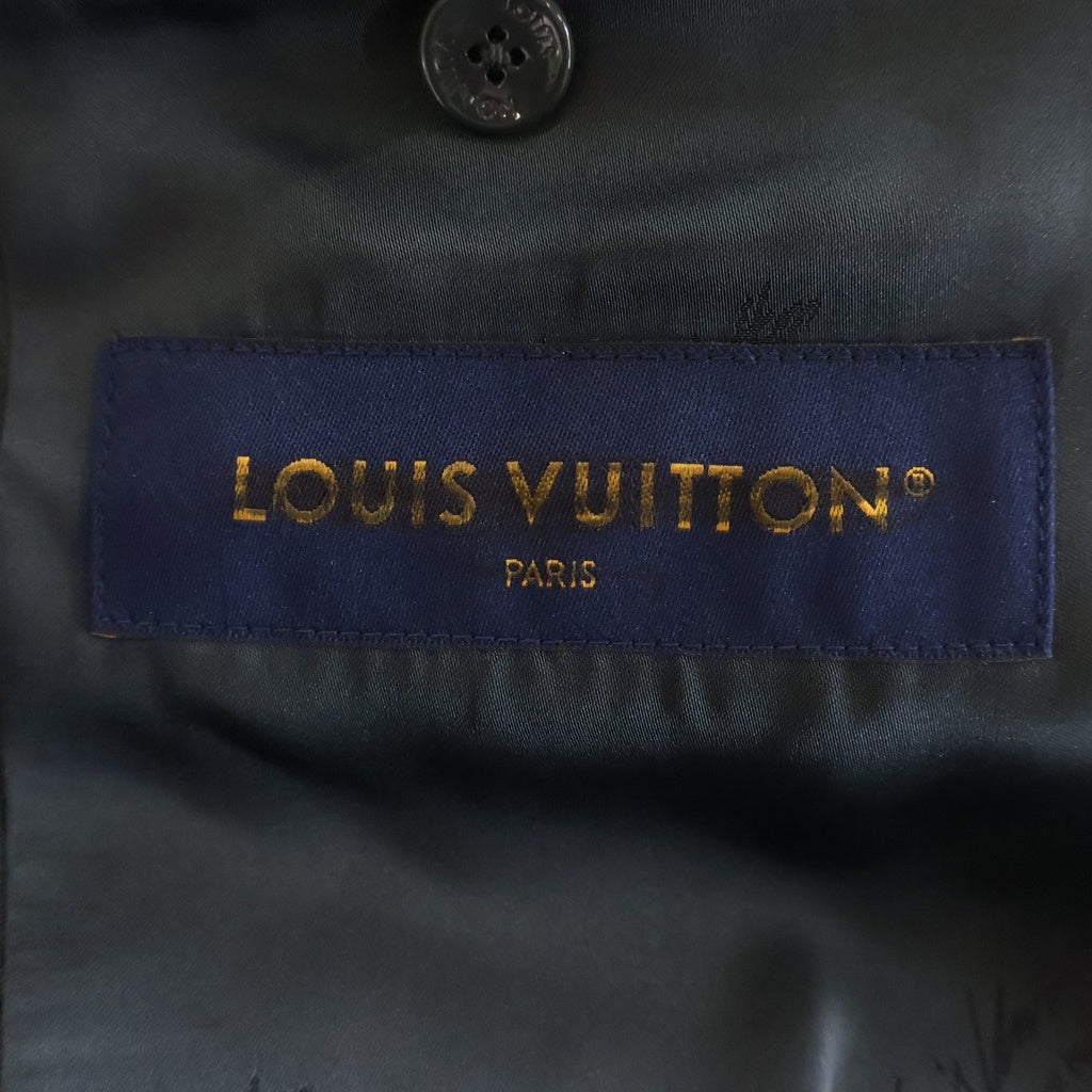 LOUIS VUITTON(ルイヴィトン) 24AW ロゴ総柄 ジップアップブルゾンジャケット ブラック RM242MF DLI HRFB1E