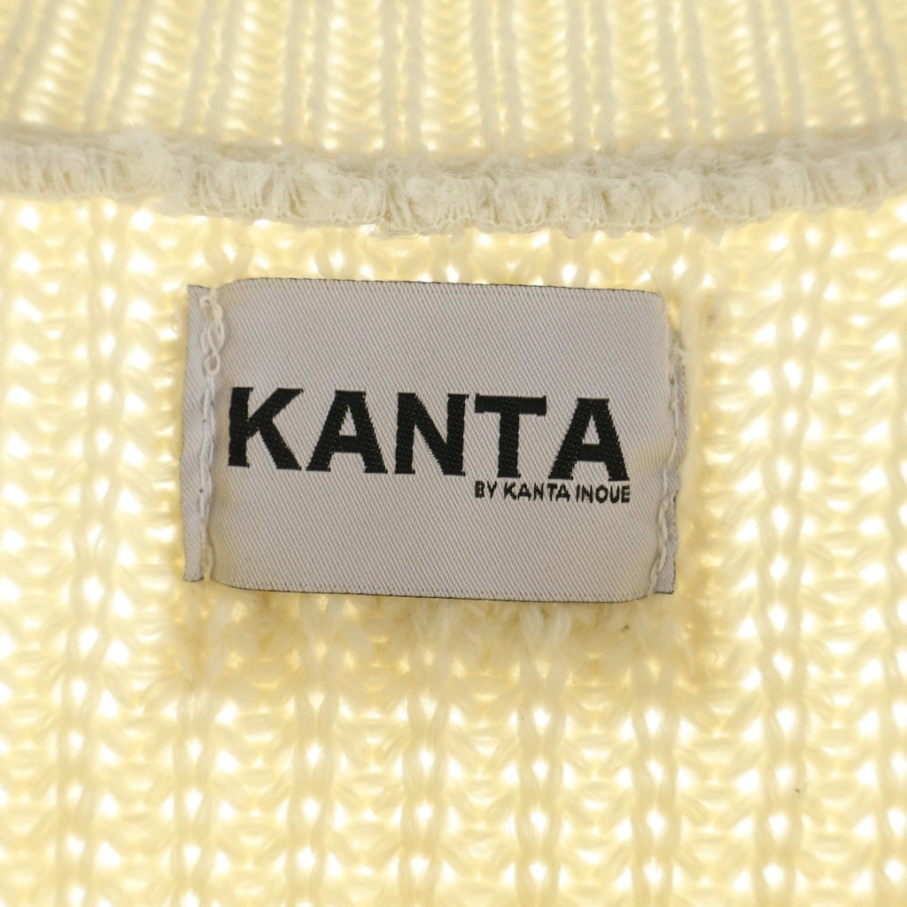 NO BRAND(ノーブランド) KANTA BY KANTA INOUE(カンタバイカンタイノウエ) 25AW MUSCLE KNIT SWEATER マッスル オーバーサイズ ウールニットセーター ベージュ KT2514