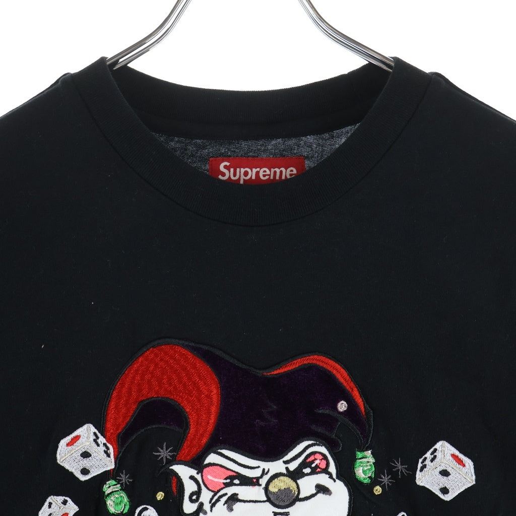 SUPREME(シュプリーム) 25AW AOI Jester S/S top フロントデザイン クルーネック半袖カットソーTシャツ ブラック