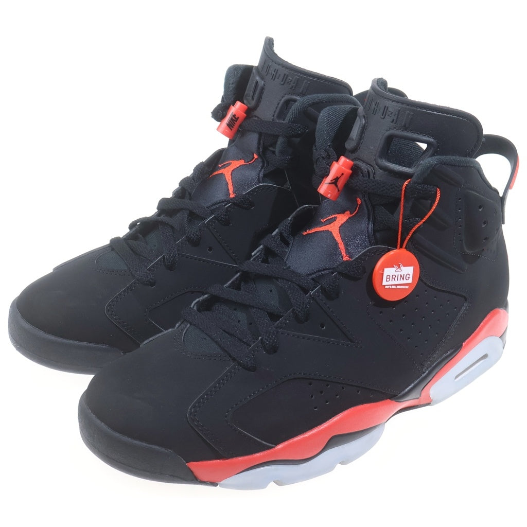 NIKE(ナイキ) AIR JORDAN 6 RETRO BLACK/LT CRIMSON エアジョーダン6 レトロ レザーハイカットスニーカー ブラック/レッド US10.5/28.5cm CT8529-001