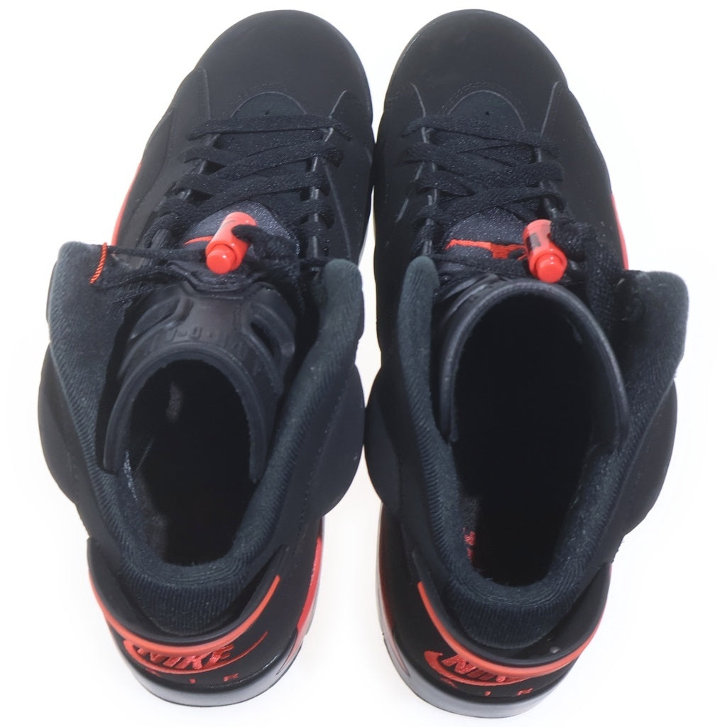 NIKE(ナイキ) AIR JORDAN 6 RETRO BLACK/LT CRIMSON エアジョーダン6 レトロ レザーハイカットスニーカー ブラック/レッド US10.5/28.5cm CT8529-001