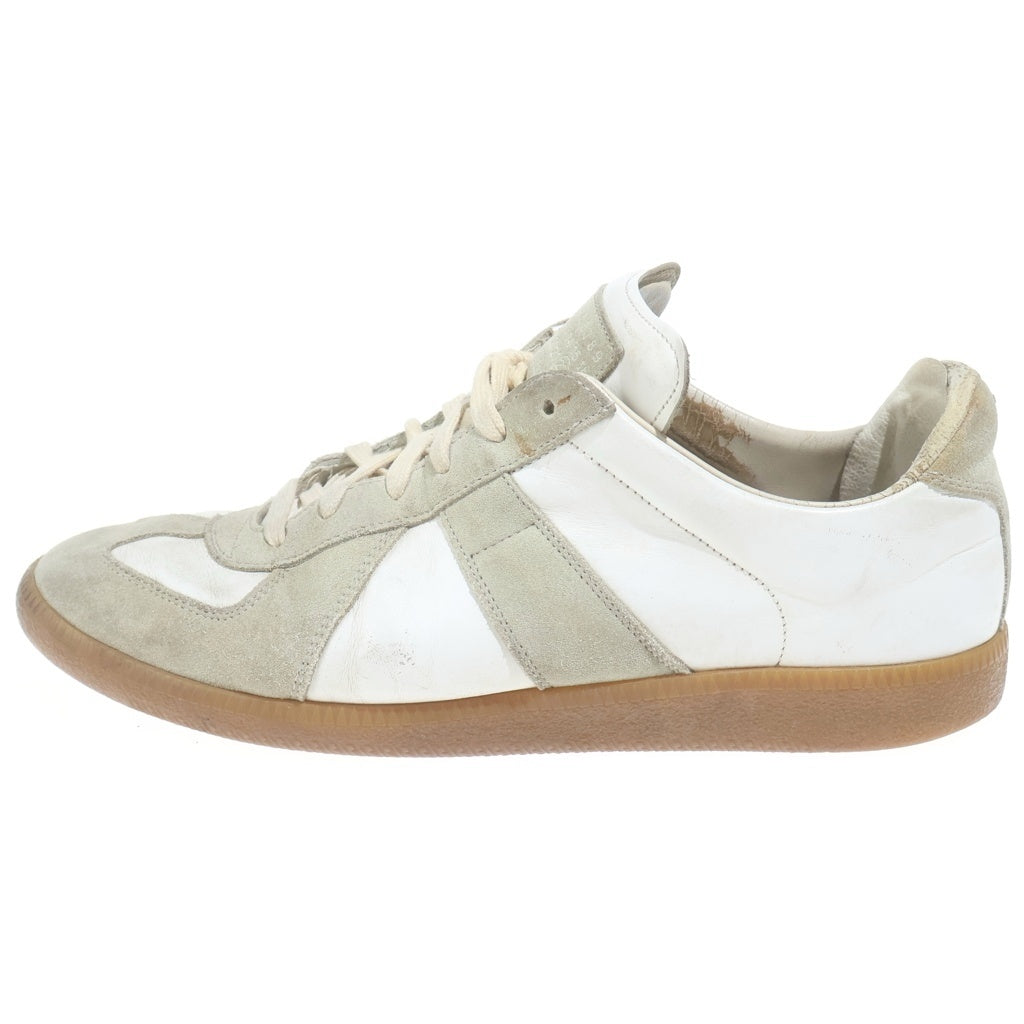 Maison Margiela(メゾンマルジェラ) REPRICA レプリカ ジャーマントレーナー レザーローカットスニーカー ホワイト
