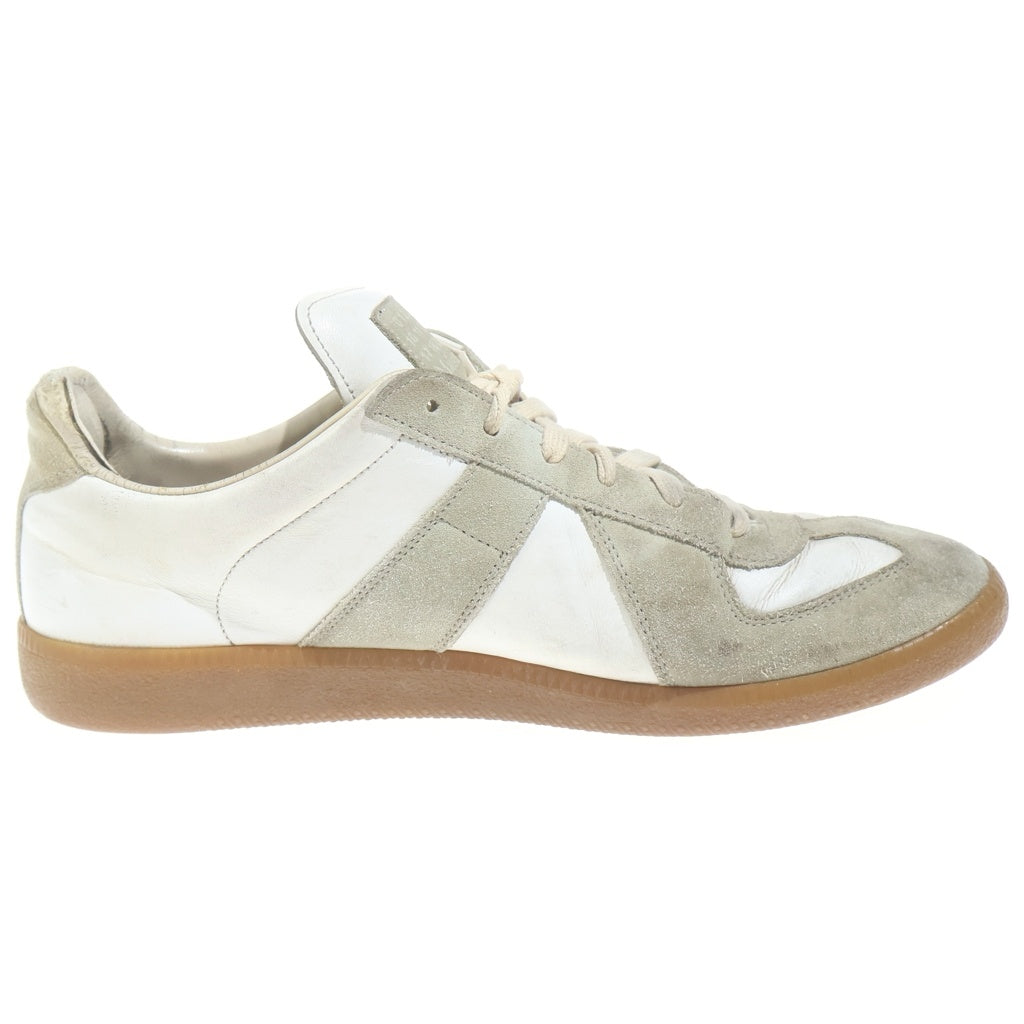 Maison Margiela(メゾンマルジェラ) REPRICA レプリカ ジャーマントレーナー レザーローカットスニーカー ホワイト