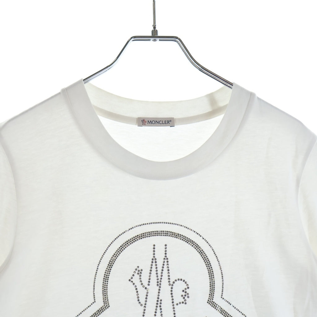 【美品】モンクレール MONCLER 半袖 ライトストーン ビジュー Tシャツ MONCLER(モンクレール) 22SS ライトストーンロゴ 半袖Tシャツ