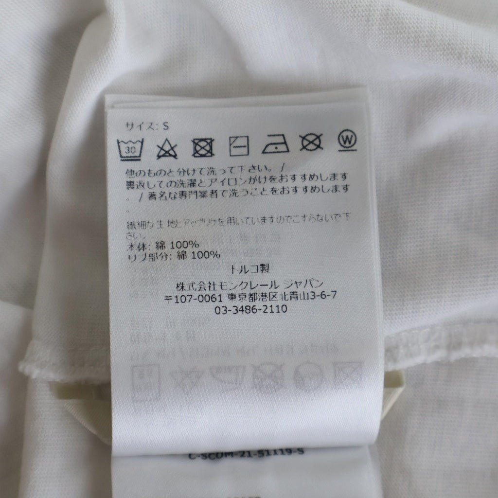 MONCLER(モンクレール) 22SS ライトストーンロゴ 半袖Tシャツ カットソー ホワイト レディース