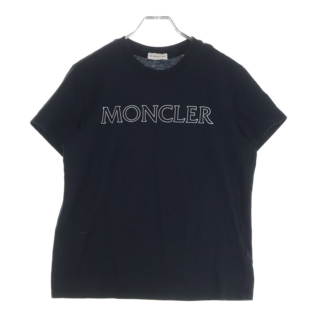 MONCLER(モンクレール) フロントロゴ 半袖Tシャツ カットソー ブラック レディース