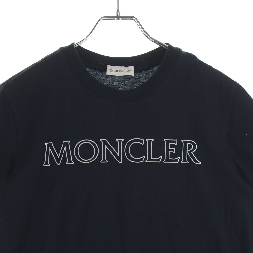 MONCLER(モンクレール) フロントロゴ 半袖Tシャツ カットソー ブラック レディース