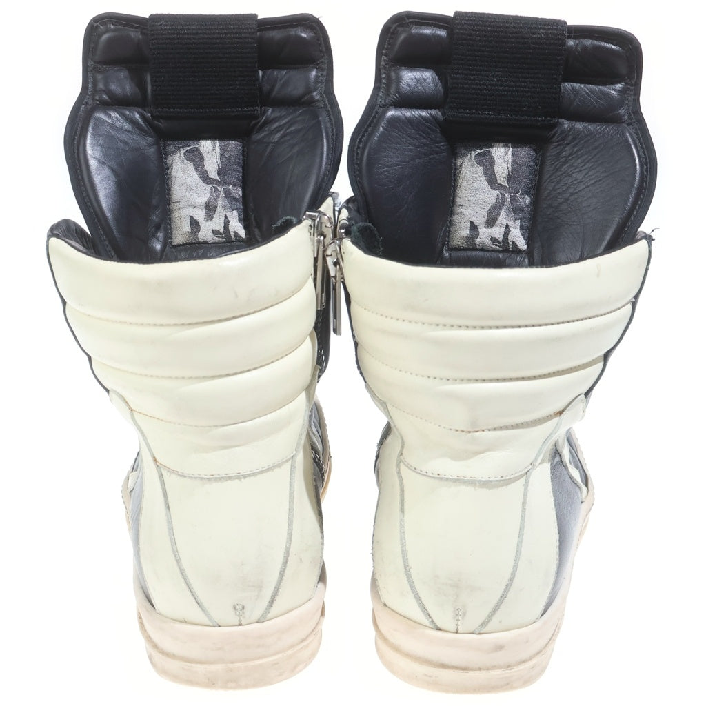 Rick Owens(リックオウエンス) Geobasket ジオバスケット スエードレザー ハイカットスニーカー レザーブーツ ブラック/ホワイト