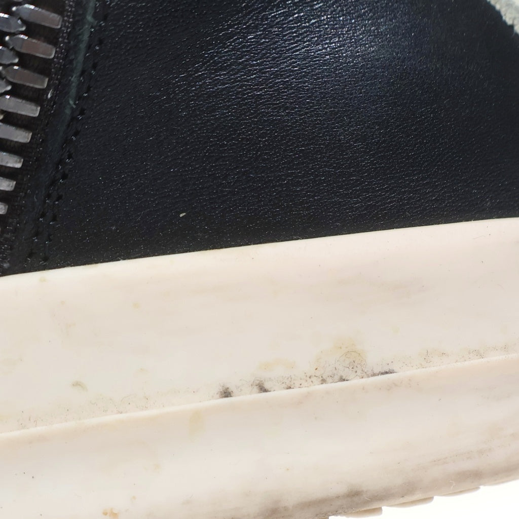 Rick Owens(リックオウエンス) Geobasket ジオバスケット スエードレザー ハイカットスニーカー レザーブーツ ブラック/ホワイト