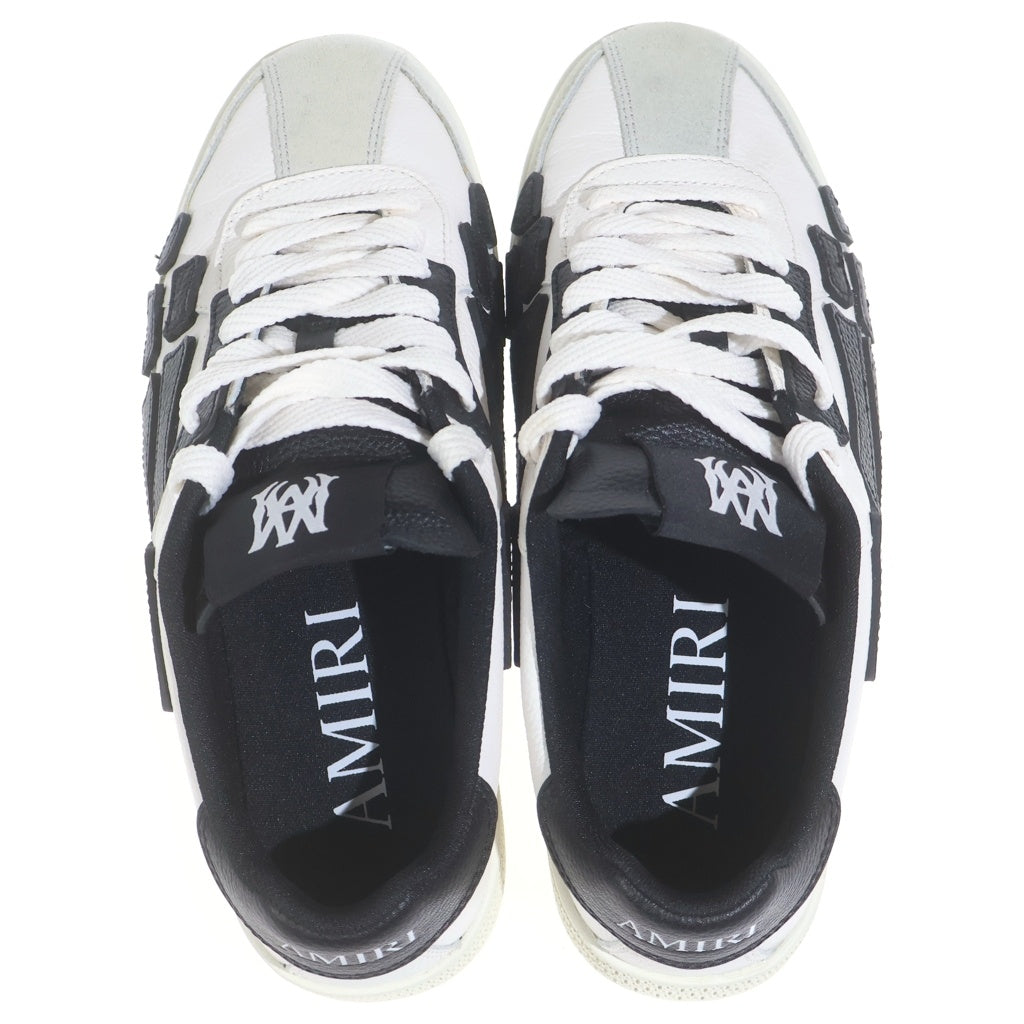 AMIRI(アミリ) PACIFIC BONES パシフィックボーンズ レザーローカットスニーカー ブラック/ホワイト AMFOSR1126-001