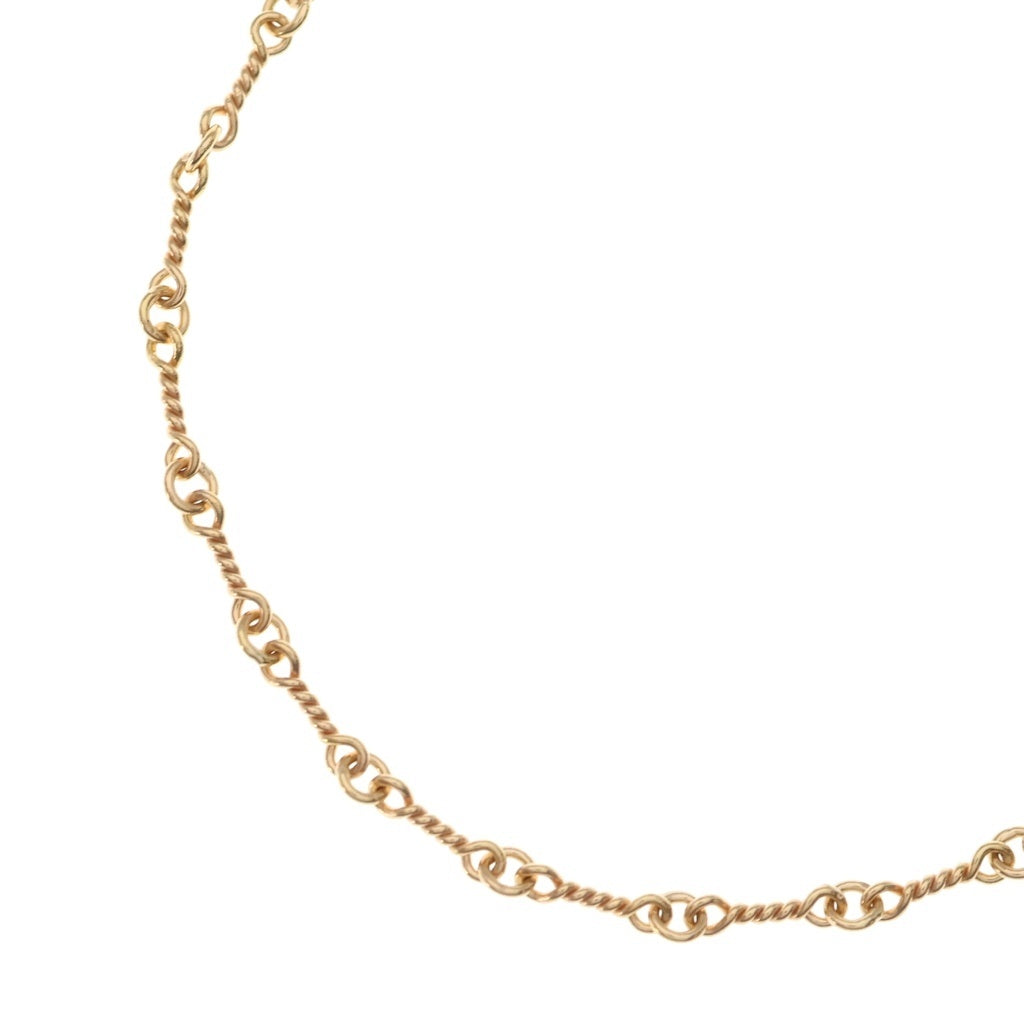 CHROME HEARTS(クロムハーツ) 22K NECKCHAIN T20 ツイストチェーンネックレス 20inch ゴールド BCA015