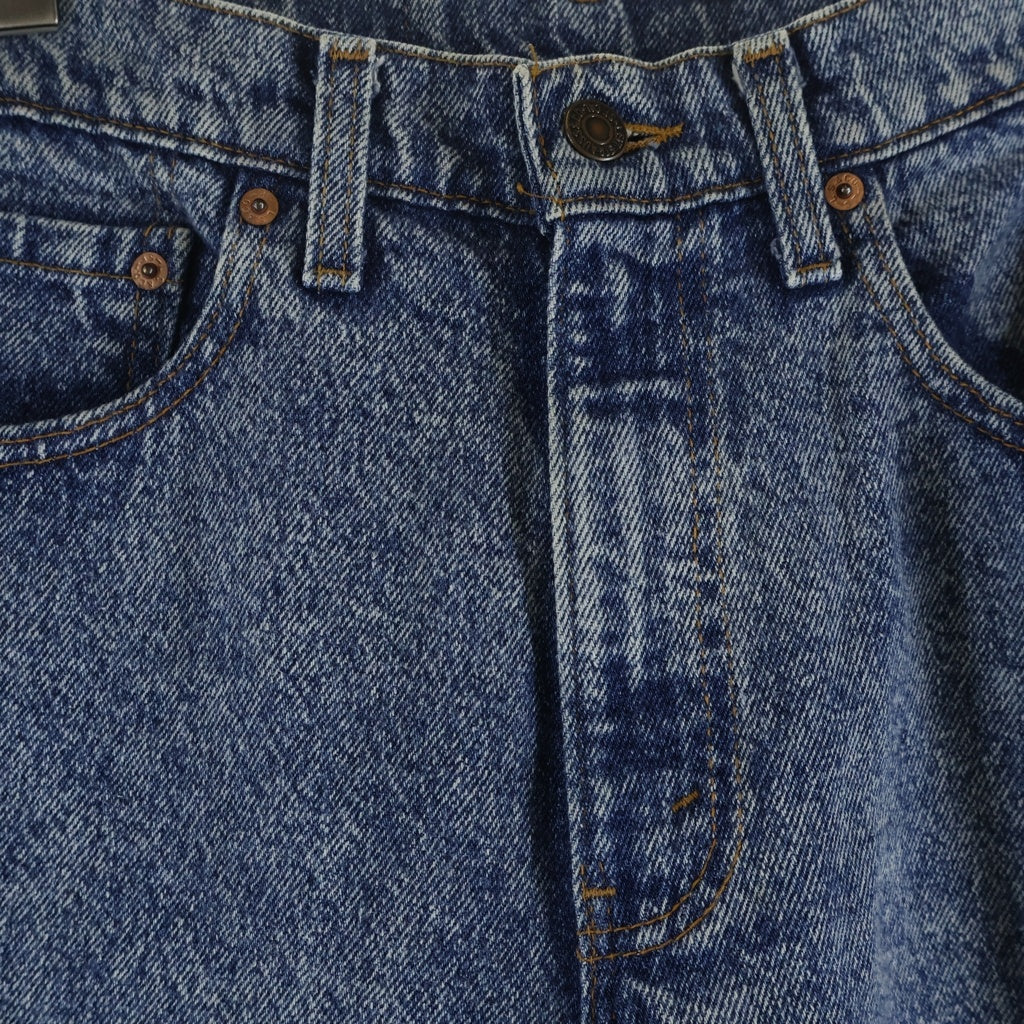Levi's(リーバイス) 90s 550 ケミカルウォッシュ ジップフライ テーパードデニムパンツ インディゴ 4813