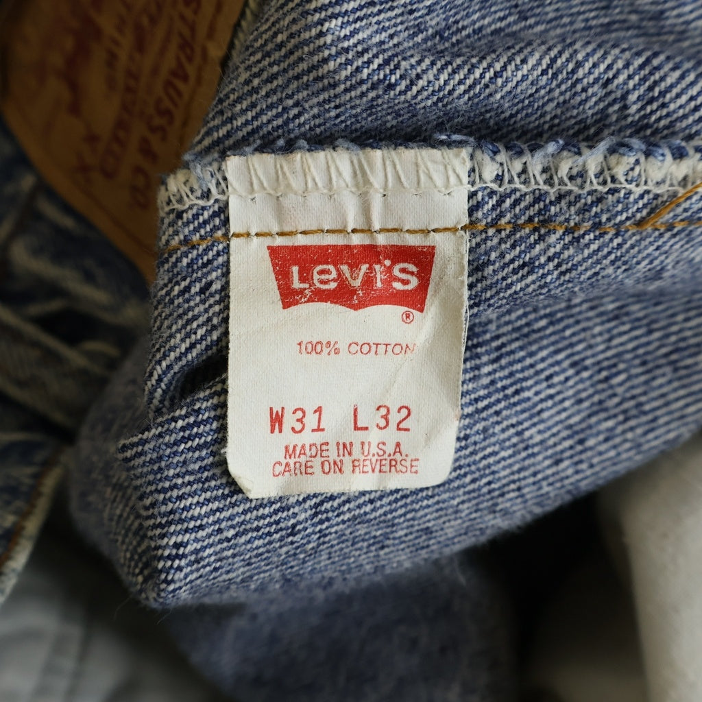 Levi's(リーバイス) 90s 550 ケミカルウォッシュ ジップフライ テーパードデニムパンツ インディゴ 4813