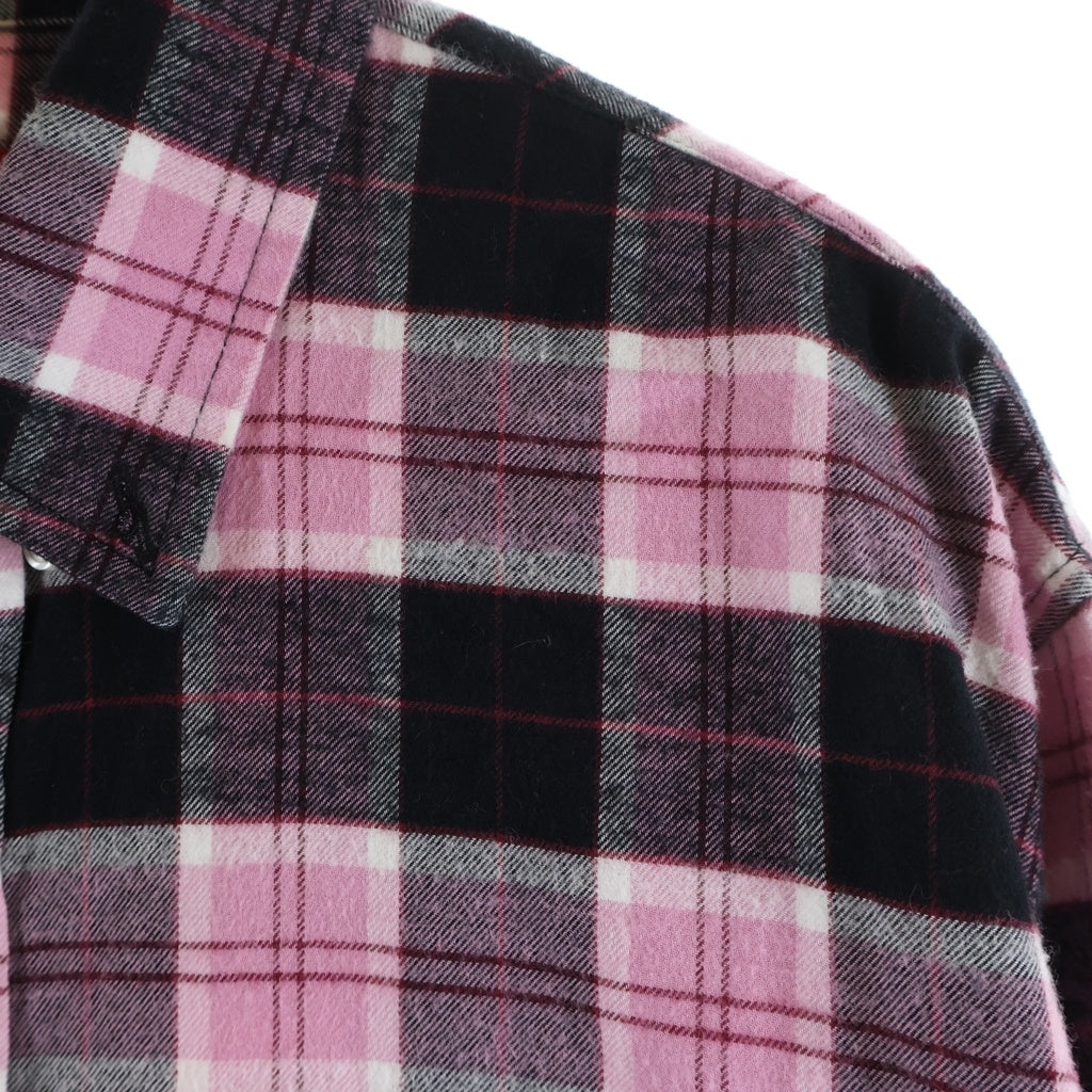 SUPREME(シュプリーム) Flannel Check Shirts フランネル チェック長袖シャツ ブラック/ピンク