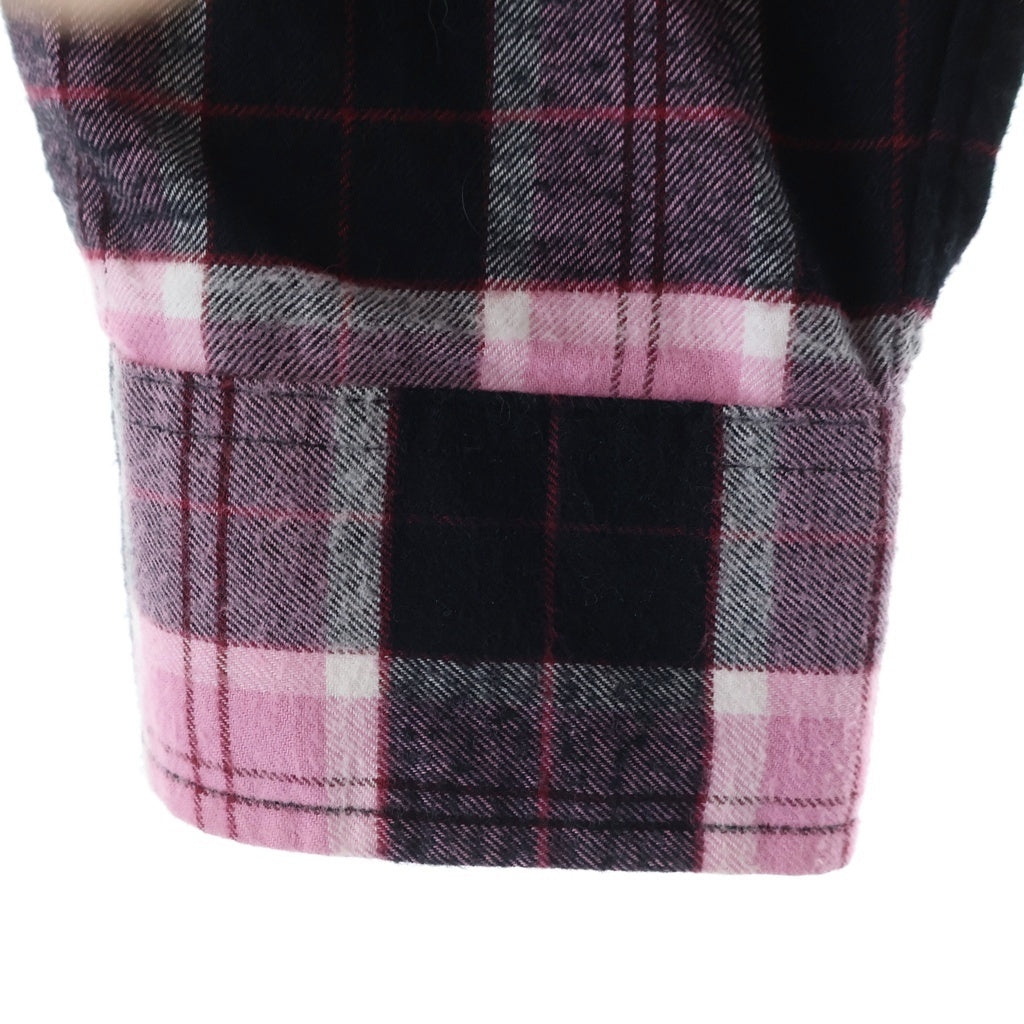SUPREME(シュプリーム) Flannel Check Shirts フランネル チェック長袖シャツ ブラック/ピンク