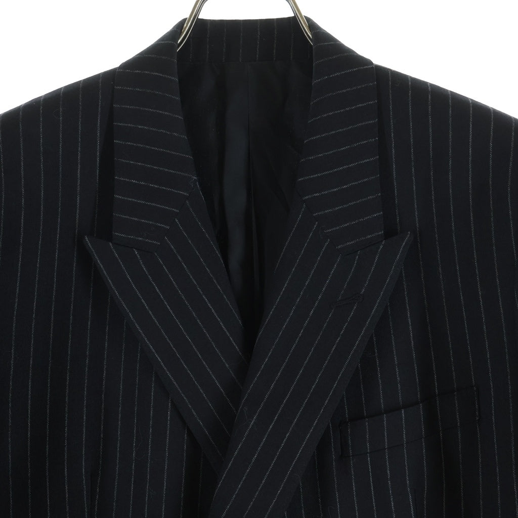 CELINE(セリーヌ) 21SS ストライプ柄 ダブルブレストジャケット ブラック 2V25D219M