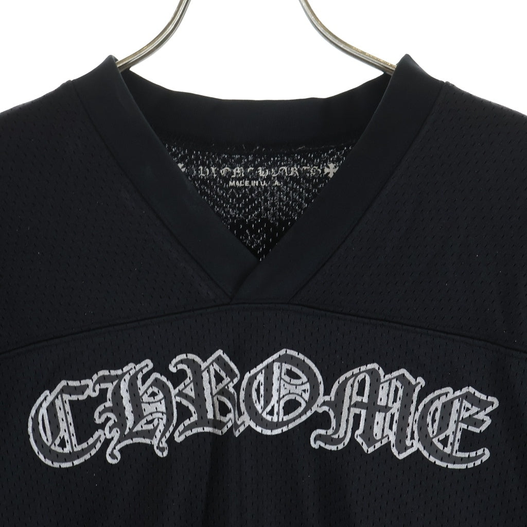 CHROME HEARTS(クロムハーツ) MESH WARM UP JERSEY メッシュ バーシティー ジャージー CHプリントメッシュ 半袖Tシャツカットソー ブラック